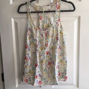 Flowing Floral Tank NWOT